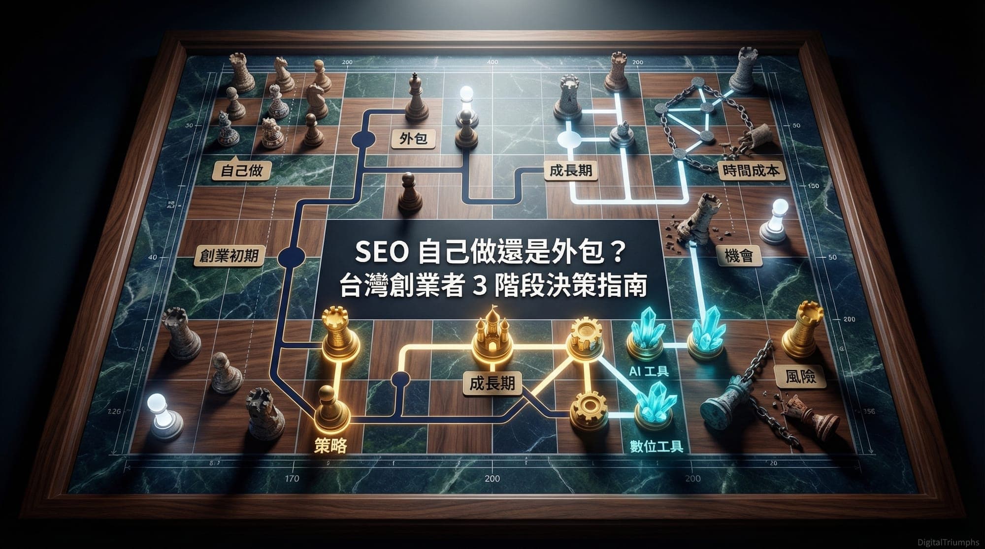 SEO 自己做還是外包?台灣創業者 3 階段決策指南|2026 實戰經驗