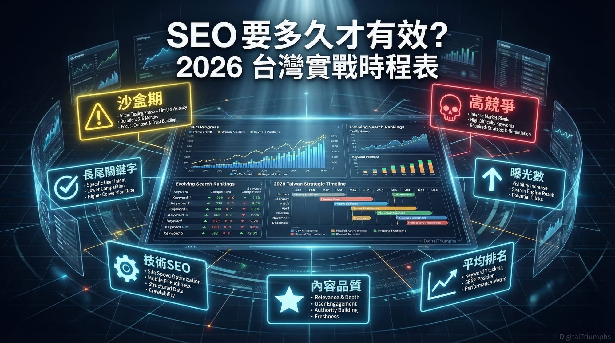 SEO 要多久才有效?2026 台灣實戰時程表 + 8 個加速見效方法